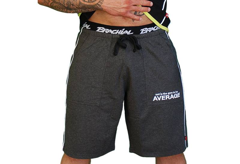 BRACHIAL THE LIFESTYLE COMPANY Trainingsshorts Brachial Short "Spacy" graumeliert/weiss von BRACHIAL THE LIFESTYLE COMPANY