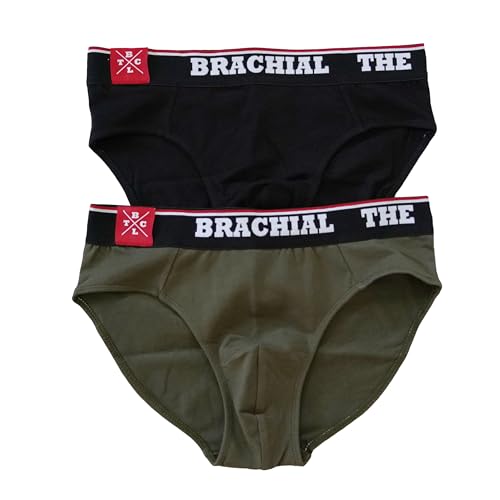 Brachial 2er Pack Brief Slip #2" Schwarz & Grün von BRACHIAL THE LIFESTYLE COMPANY