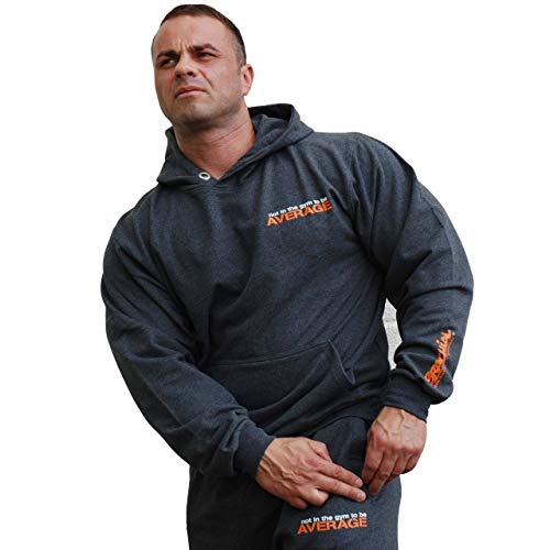 Brachial Herren Kapuzenpullover NotAverage Grau M - Hoodie Sweatshirt Pullover mit Kapuze für Bodybuilder Sportler von BRACHIAL THE LIFESTYLE COMPANY