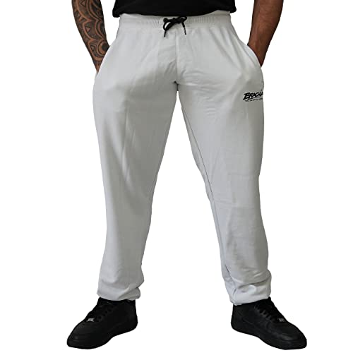 Brachial Herren Sporthose Lightweight Weiß L - Trainingshose Jogginghose Sweatpants für Bodybuilding Freizeit Fitness von BRACHIAL THE LIFESTYLE COMPANY