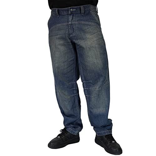 Brachial Premium Herren Jeans Statement Loose Fit Dunkles Streifen Denim L von BRACHIAL THE LIFESTYLE COMPANY