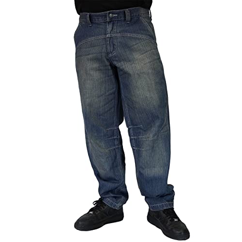 Brachial Premium Herren Jeans Statement Loose Fit Dunkles Streifen Denim XL von BRACHIAL THE LIFESTYLE COMPANY