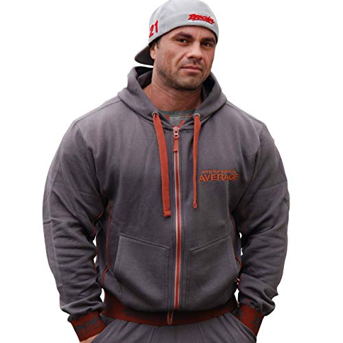 Brachial Premium Herren Kapuzenjacke Spacy Anthrazit S - Hoodie Sweatjacke Sweatshirt Jacke mit Kapuze für Bodybuilder Sportler von BRACHIAL THE LIFESTYLE COMPANY