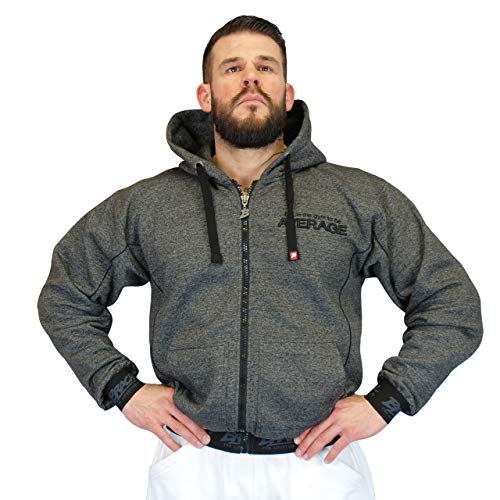 Brachial Premium Herren Kapuzenjacke Spacy Dunkelgrau S - Hoodie Sweatjacke Sweatshirt Jacke mit Kapuze für Bodybuilder Sportler von BRACHIAL THE LIFESTYLE COMPANY