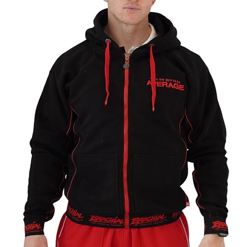 Brachial Premium Herren Kapuzenjacke Spacy Schwarz 3XL - Hoodie Sweatjacke Sweatshirt Jacke mit Kapuze für Bodybuilder Sportler von BRACHIAL THE LIFESTYLE COMPANY