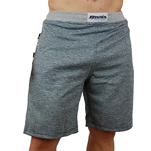 Brachial Premium Herren Kurze Hose Rude Graumeliert M - Short Trainingshose für Fitness Bodybuilding Kraftsport Gym von BRACHIAL THE LIFESTYLE COMPANY