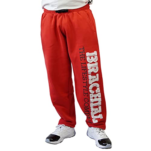 BRACHIAL® Bodybuilding Hose Herren [lockerer Schnitt, robuster Stoff] Rot 3XL | Fitness Kleidung | Bodybuilding | Pumperhose | Pants Men | Gym Clothing von BRACHIAL THE LIFESTYLE COMPANY