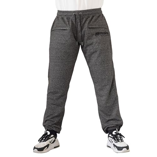 Brachial Premium Herren Sporthose PNTC-Reed Grau L - Trainingshose Jogginghose Sweatpants für Bodybuilding Fitness Freizeit von BRACHIAL THE LIFESTYLE COMPANY