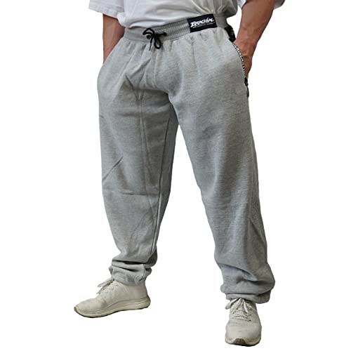 Brachial Premium Herren Sporthose Rude Grau 4XL - Trainingshose Jogginghose Sweatpants für Bodybuilding Fitness Freizeit von BRACHIAL THE LIFESTYLE COMPANY