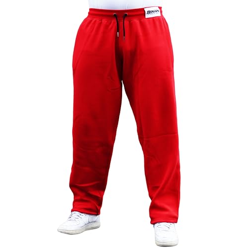 Brachial Premium Herren Sporthose Rude Rot 2XL - Trainingshose Jogginghose Sweatpants für Bodybuilding Fitness Freizeit von BRACHIAL THE LIFESTYLE COMPANY