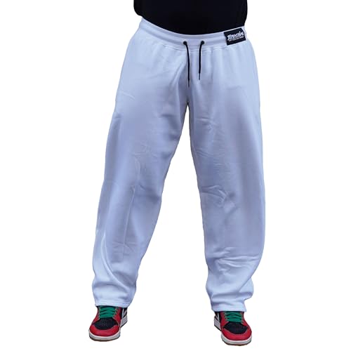 Brachial Premium Herren Sporthose Rude Weiß XL - Trainingshose Jogginghose Sweatpants für Bodybuilding Fitness Freizeit von BRACHIAL THE LIFESTYLE COMPANY