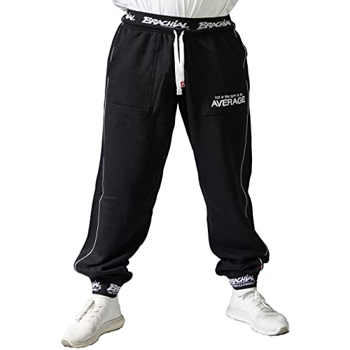 Brachial Premium Herren Sporthose Spacy Schwarz 3XL - Trainingshose Jogginghose Sweatpants für Bodybuilding Fitness Freizeit von BRACHIAL THE LIFESTYLE COMPANY