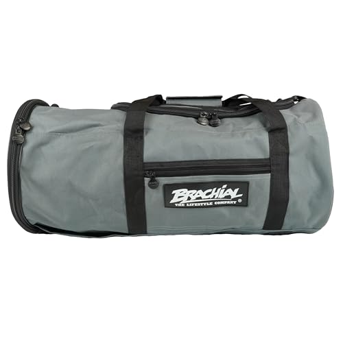 Brachial Premium Herren Sporttasche Travel Grau Wasserabweisend mit Schuhfach - Reisetasche Dufflebag Fitnessstudio von BRACHIAL THE LIFESTYLE COMPANY