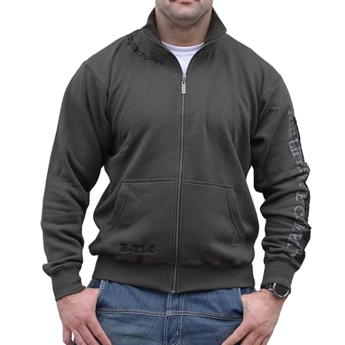 Brachial Premium Herren Sweatjacke Gym Braun 2XL - Freizeitjacke Trainingsjacke für Bodybuilder Sportler von BRACHIAL THE LIFESTYLE COMPANY