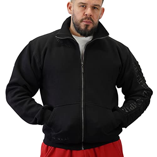 Brachial Premium Herren Sweatjacke Gym Schwarz 3XL - Freizeitjacke Trainingsjacke für Bodybuilder Sportler von BRACHIAL THE LIFESTYLE COMPANY