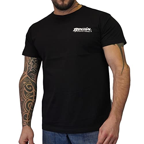 Brachial Premium Herren T-Shirt Core Regular-Fit Schwarz 2XL - für Freizeit Bodybuilding Workout Gym Kraftsport Fitness von BRACHIAL THE LIFESTYLE COMPANY