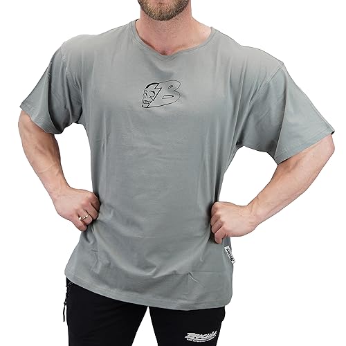 Brachial Premium Herren T-Shirt Hungry Loose-Fit Grau L - für Freizeit Bodybuilding Workout Gym Kraftsport Fitness von BRACHIAL THE LIFESTYLE COMPANY