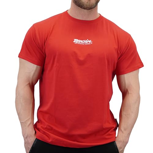 Brachial Premium Herren T-Shirt Middle Regular-Fit Rot 4XL - für Freizeit Bodybuilding Workout Gym Kraftsport Fitness von BRACHIAL THE LIFESTYLE COMPANY