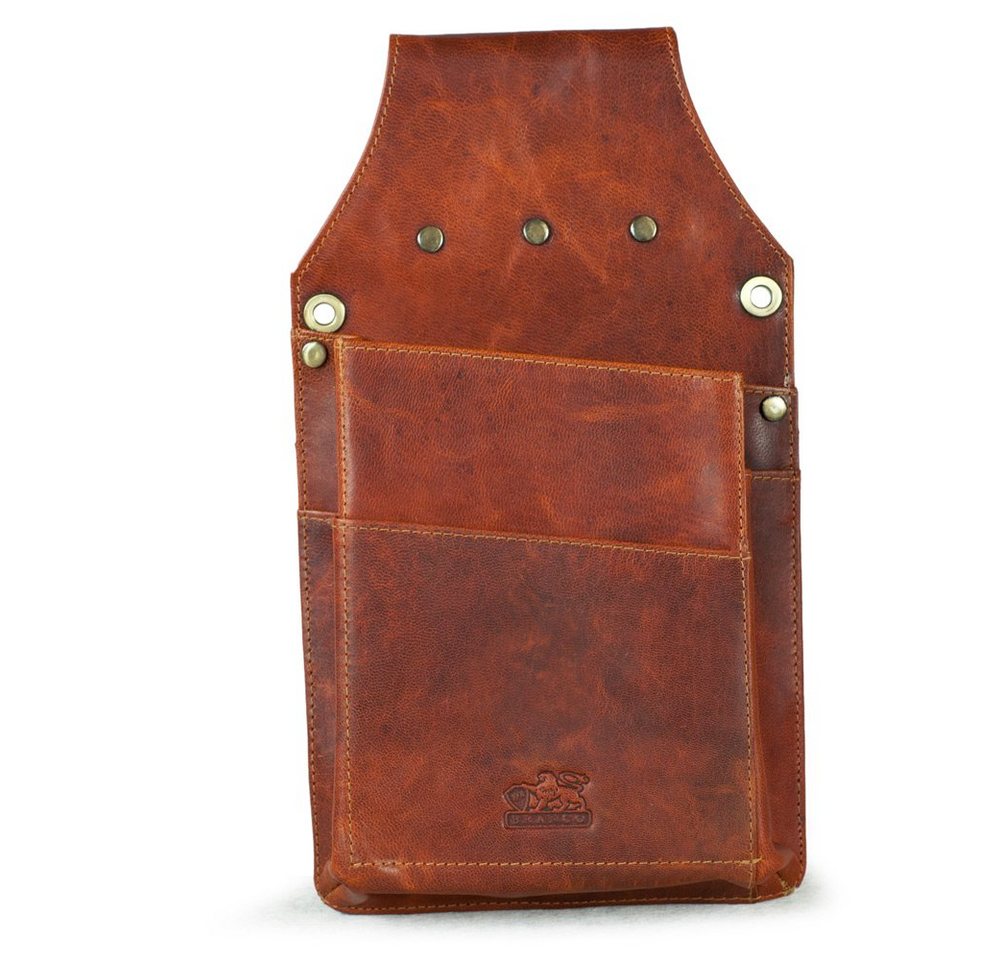 BRANCO Kellnerbörse Profi Kellnerholster Kellnerhalfter, Echt-Leder Cognac-Braun, Branco von BRANCO