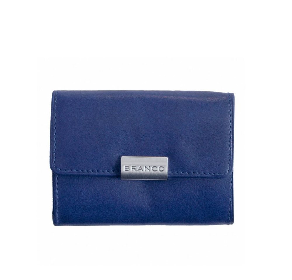 BRANCO Mini Geldbörse Kleine Damen-Geldbörse / Portemonnaie, Leder, Azur-Blau, Branco 12032 von BRANCO