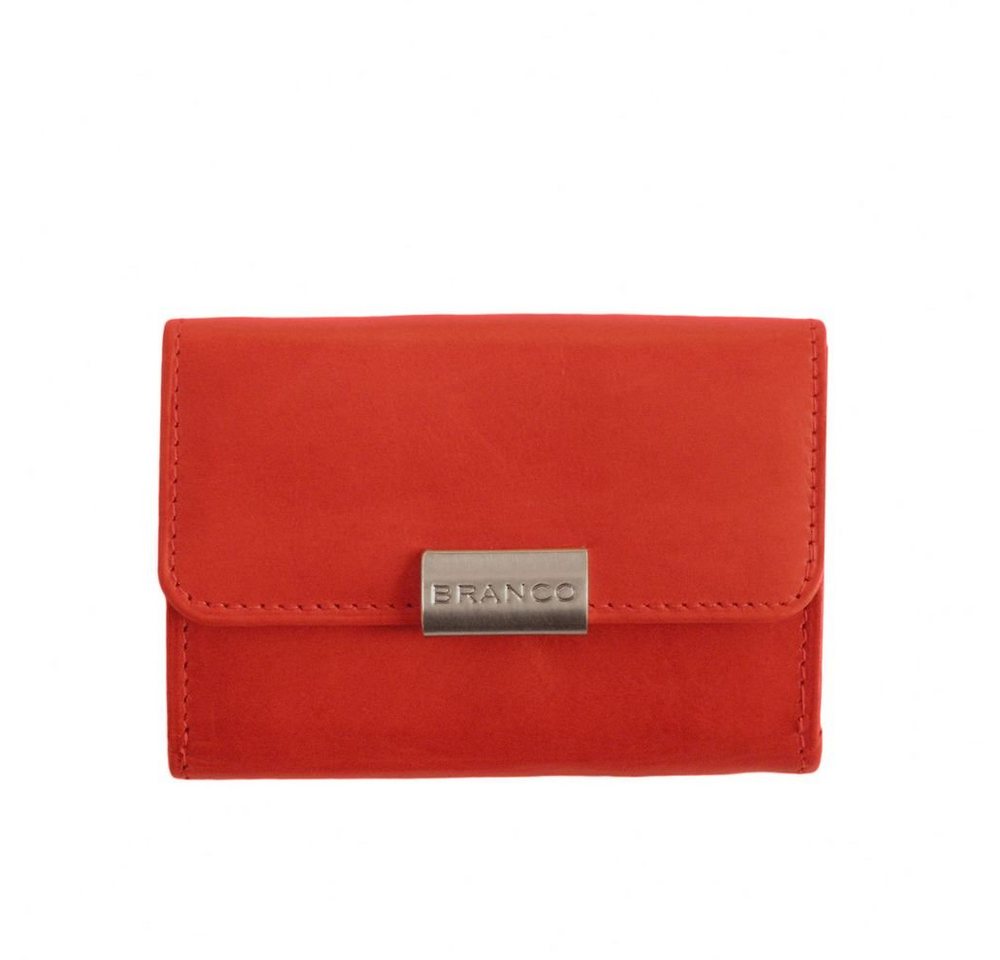 BRANCO Mini Geldbörse Kleine Damen-Geldbörse / Portemonnaie, Leder, Rot, Branco 12032 von BRANCO