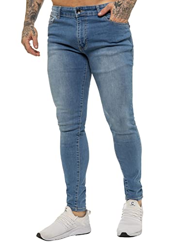 BRAND KRUZE Designer Herren Jeans KZ106 Skinny Slim Fit Casual Super Stretch Denim Hose, dunkelblau, 40 W/32 L von BRAND KRUZE