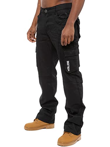 BRAND KRUZE Herren Cargo Combat Denim Jeans KZ103 Arbeitshose, alle Taillengrößen, Schwarz , 38 W/30 L BRAND KRUZE Herren Cargo Combat Denim Jeans KZ103 Arbeitshose, alle Taillengrößen, Schwarz , 38 W/30 L von BRAND KRUZE