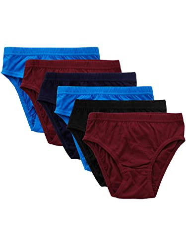 Jungen Unterwäsche 6 Pack Kinder Slips Baumwolle Rich Unterhose Knickers Alter 2-13 Jahre, mehrfarbig, 12-13 Jahre von BRAND KRUZE