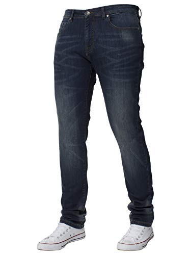 Kruze Designer-Jeans für Herren, Skinny Jeans, Stretch, schlanke Passform, alle Größen Gr. 42 W/30 L, blau von BRAND KRUZE