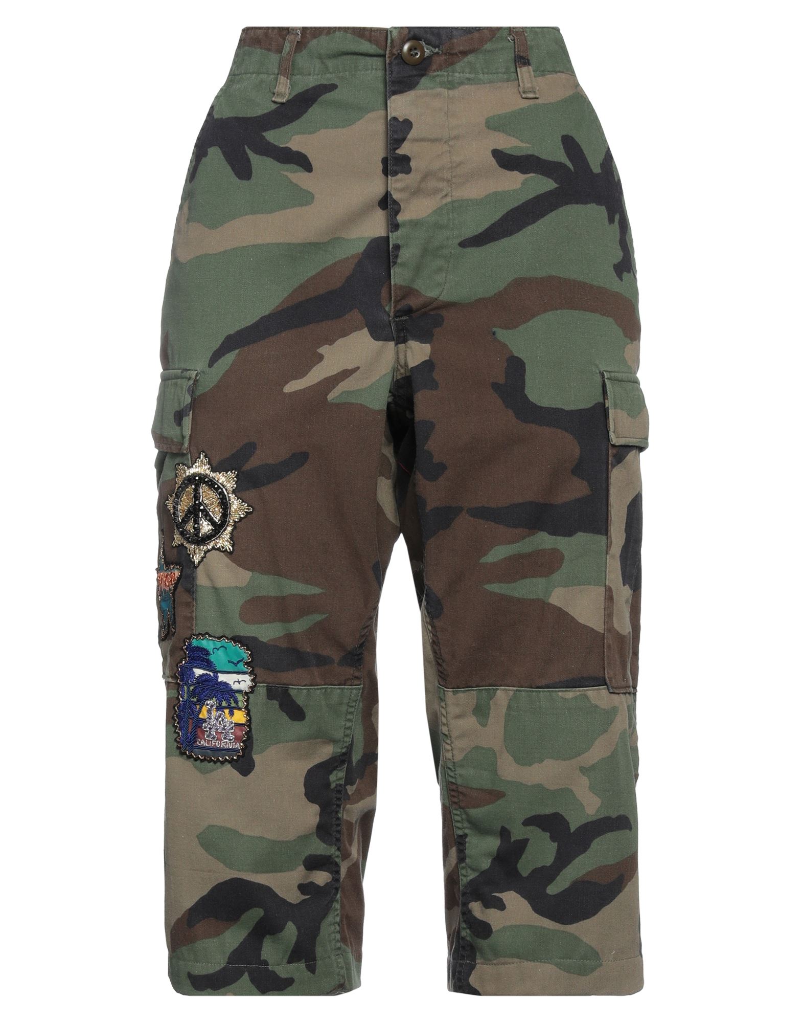 BRAND UNIQUE Cropped-hosen Damen Militärgrün von BRAND UNIQUE