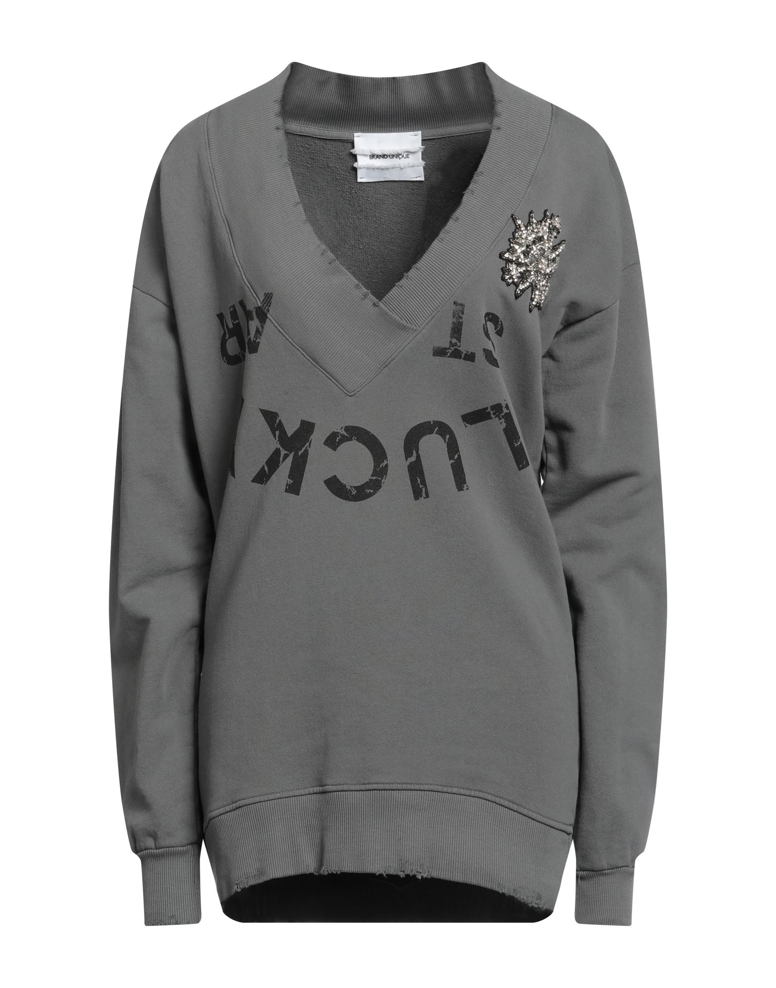 BRAND UNIQUE Sweatshirt Damen Blei von BRAND UNIQUE