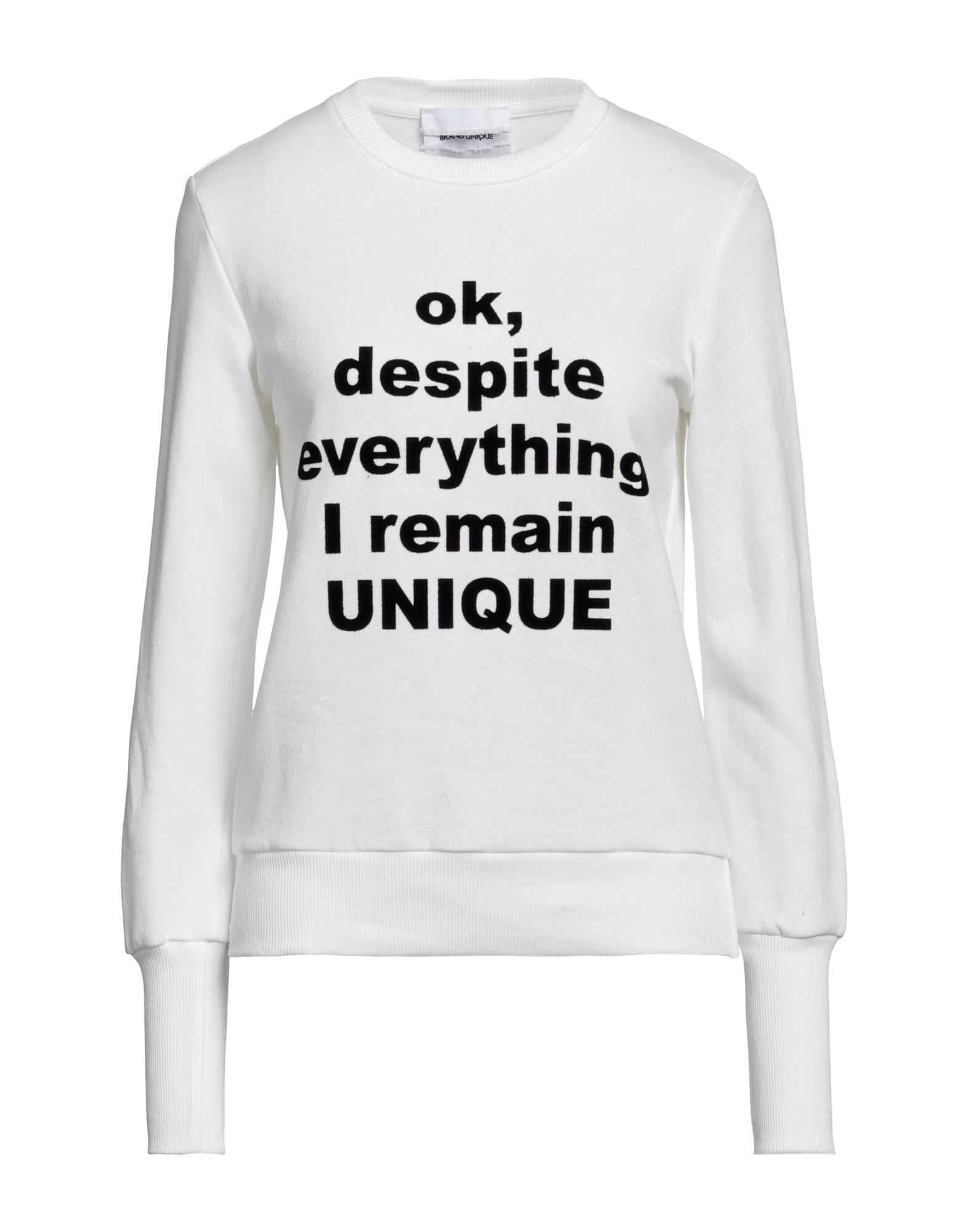 BRAND UNIQUE Sweatshirt Damen Off white von BRAND UNIQUE