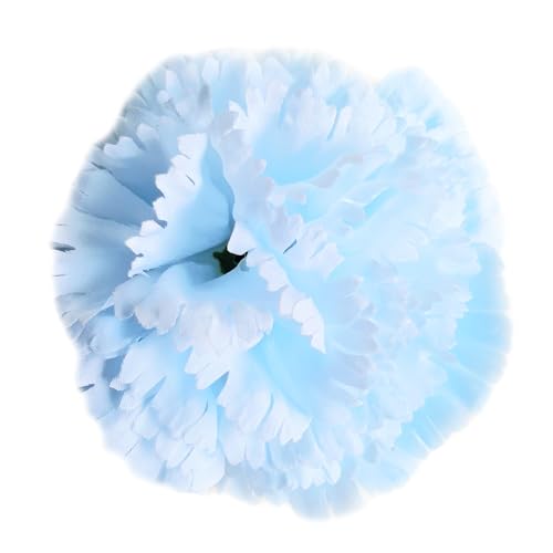 Claveles Flamenco Blumen Typisch andalusische Haarschmuck Damen Flamenco Blume Flamenco Nelke Haar April Messe und Rosmarinen, Hellblau Ø9cm von BRANDELIA