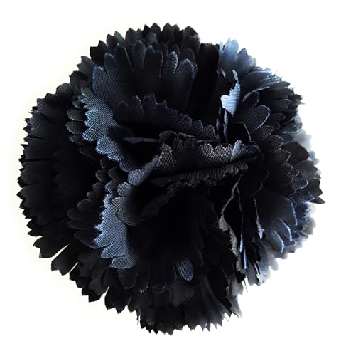 Claveles Flamenco Blumen Typisch andalusische Haarschmuck Damen Flamenco Blume Flamenco Nelke Haar April Messe und Rosmarinen, Schwarz Ø9cm von BRANDELIA