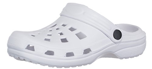 Brandsseller Damen Clog Badeschuh Gartenschuh Freizeitschuh (Weiß, EU Schuhgrößensystem, Erwachsene, Numerisch, M, 37) von Brandsseller