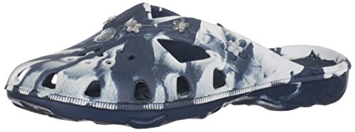 Brandsseller Damen Badeschuh 36 Pantolette Badelatschen Clog Freizeitschuh leicht – Blau/Weiß von Brandsseller