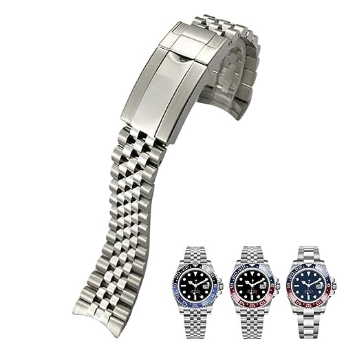 BRART 20 mm 904L massives Edelstahl-Uhrenarmband für Rolex Strap GMT Master II Armbanduhr Armband Jubilee mit Austernverschluss, 20mm GMT II, Achat von BRART