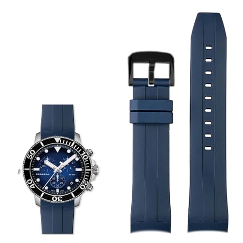 BRART 22 mm Silikon-Uhrenarmband für Tissot T120417 T120407, Quarz-Zifferblatt, Gummi, Sport-Herren-Uhrenarmband, wasserdicht, 22 mm, Achat von BRART