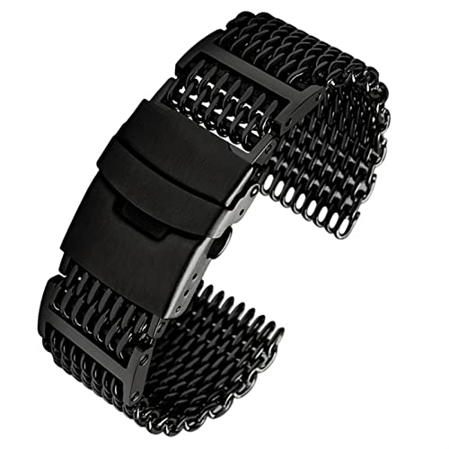 BRART Für iWC-Armband, Mesh-Edelstahl, 20 mm, 22 mm, 316L Edelstahl-Armband für Oma-Armband, Milan-Band, 20 mm, Achat von BRART