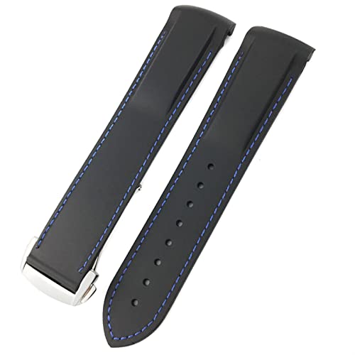 BRART Gummi-Silikon-Uhrenarmband für Omega Seamaster GMT Diver 300 Speedmaster Hamilton 19 mm, 20 mm, 21 mm, 22 mm, 19mm Rose buckle, Achat von BRART