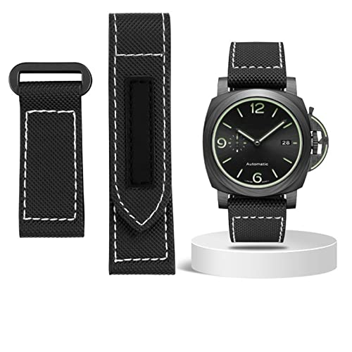 BRART Karbonfaser-Armband für Panerai Lumino PAM01118 01661, wasserdichtes Uhrenarmband, 24 mm, Schwarz / Blau, 26 mm, Achat von BRART
