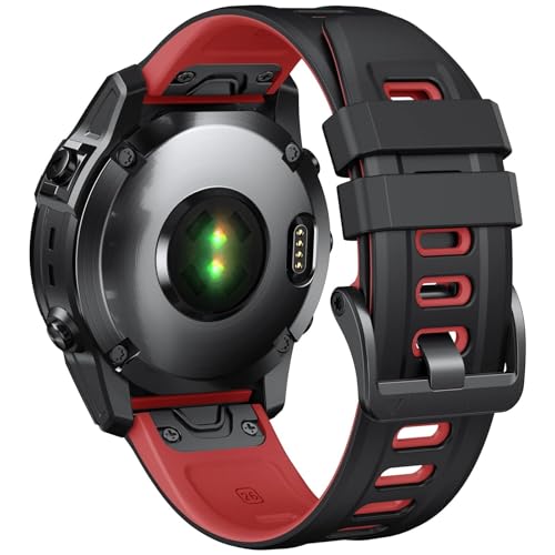 BRART Kompatibel mit Garmin Fenix 7X Band, 26 mm weiches Silikon-Uhrenarmband, Ersatz für Fenix 5X/Fenix 6X/Fenix 5X Plus/Fenix 6X Pro/Fenix 3/Fenix 3HR Smartwatch, Einheitsgröße, Achat BRART Kompatibel mit Garmin Fenix 7X Band, 26 mm weiches Silikon-Uhrenarmband, Ersatz für Fenix 5X/Fenix 6X/Fenix 5X Plus/Fenix 6X Pro/Fenix 3/Fenix 3HR Smartwatch, Einheitsgröße, Achat von BRART