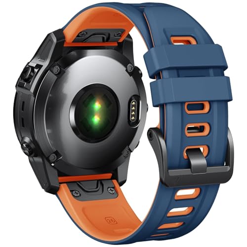 BRART Kompatibel mit Garmin Fenix 7X Band, 26 mm weiches Silikon-Uhrenarmband, Ersatz für Fenix 5X/Fenix 6X/Fenix 5X Plus/Fenix 6X Pro/Fenix 3/Fenix 3HR Smartwatch, Einheitsgröße, Achat BRART Kompatibel mit Garmin Fenix 7X Band, 26 mm weiches Silikon-Uhrenarmband, Ersatz für Fenix 5X/Fenix 6X/Fenix 5X Plus/Fenix 6X Pro/Fenix 3/Fenix 3HR Smartwatch, Einheitsgröße, Achat von BRART