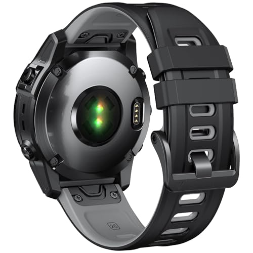 BRART Kompatibel mit Garmin Fenix 7X Band, 26 mm weiches Silikon-Uhrenarmband, Ersatz für Fenix 5X/Fenix 6X/Fenix 5X Plus/Fenix 6X Pro/Fenix 3/Fenix 3HR Smartwatch, Einheitsgröße, Achat BRART Kompatibel mit Garmin Fenix 7X Band, 26 mm weiches Silikon-Uhrenarmband, Ersatz für Fenix 5X/Fenix 6X/Fenix 5X Plus/Fenix 6X Pro/Fenix 3/Fenix 3HR Smartwatch, Einheitsgröße, Achat von BRART