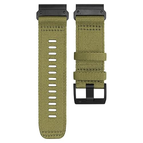 BRART QuickFit Nylon-Schlaufenband für Garmin Tactix 7 Pro, Quatix 7X, 6, 5, 3, Band 22, 26 mm, elastisches Canvas-Armband, 26 mm, Achat von BRART