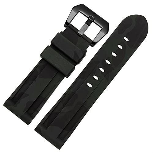 BRART Silikon-Armband für PAM111 386 441 Serie, 20 mm, 22 mm, 24 mm, 26 mm, wasserdicht, Sport-Tarnmuster, 20 mm, Achat von BRART