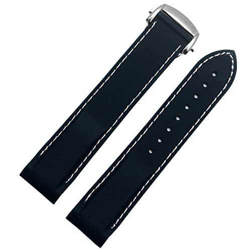 BRART Silikonband mit gebogenem Ende, 20 mm, 22 mm, für Omega Watch AT150 Seamaster 007, für Seiko Mido Markenarmband, 20 mm, Achat von BRART
