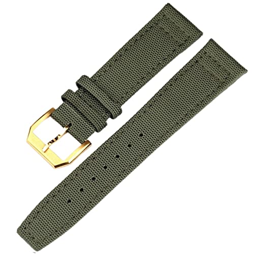 BRART Uhrenarmband für IWC Pilotuhren Portugieser Herren Versicherungsverschluss Uhrenzubehör Nylon Leder Uhrenarmband Kette, 21 mm, Achat von BRART