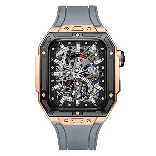 BRART Uhrengehäuse für Apple Watch Band 7, 8 Ultra, 45 mm, Luxus-Modifikationsset für iWatch 8, 7, 45 mm, Fluorkautschukband mit Werkzeug, 45 mm, Achat von BRART