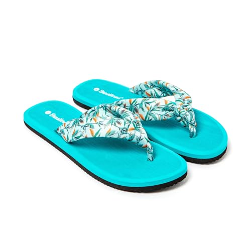 BRASILERAS Damen Zehensandalen mit Rutschfester Sohle bequem Schuhe Strand/Schwimmbad/Stadt türkis 40 EU von BRASILERAS